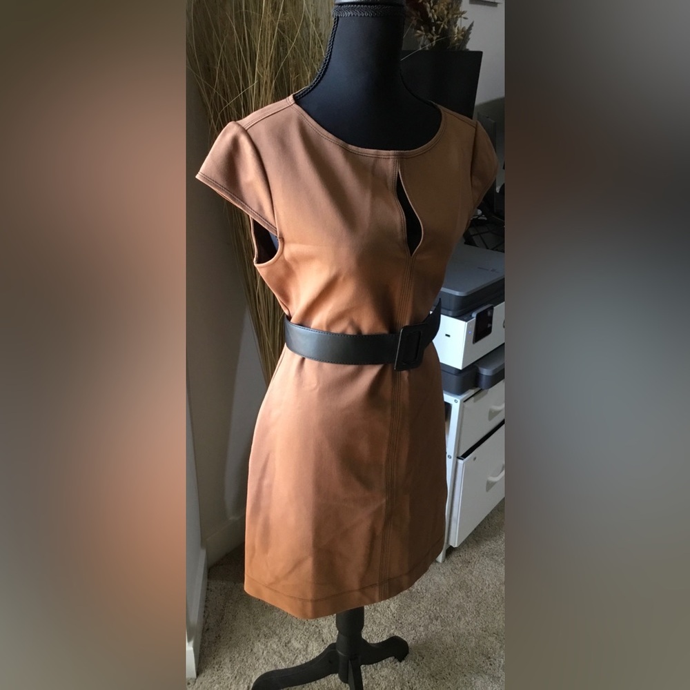 Reformation Brown Midi Dress